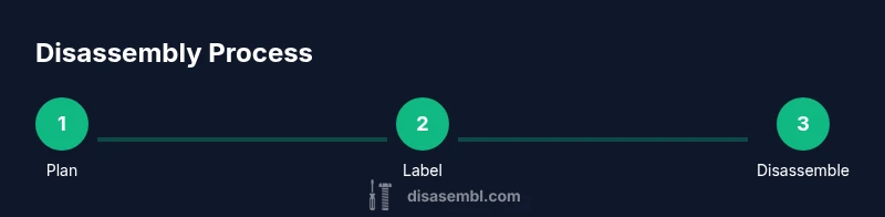 Process flow diagram for safe disassembly steps in workshop