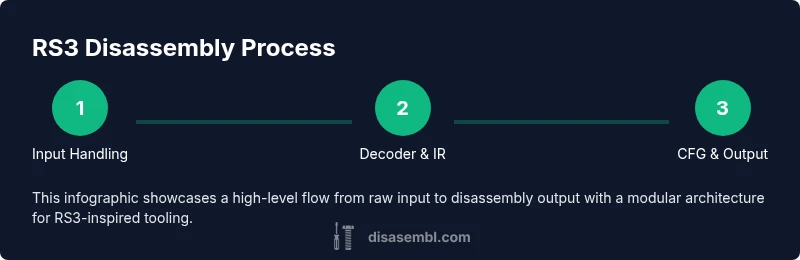 Process diagram for building an RS3-inspired auto disassembler