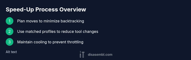 Process infographic showing steps to speed up disassembly