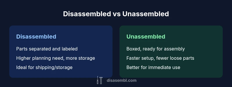Infographic comparing disassembled vs unassembled states