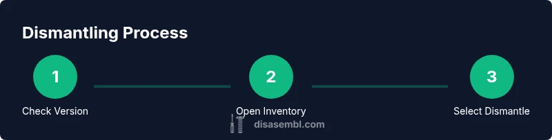 Infographic showing a process for dismantling Palworld weapons