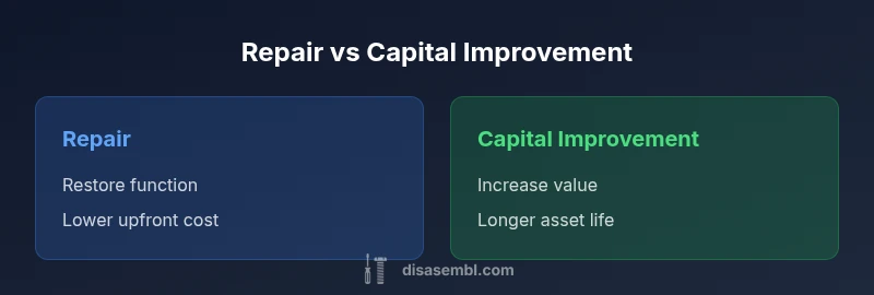 Infographic comparing repair and capital improvement