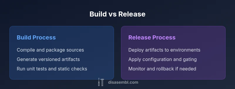 Comparison of Build and Release workflows in software delivery