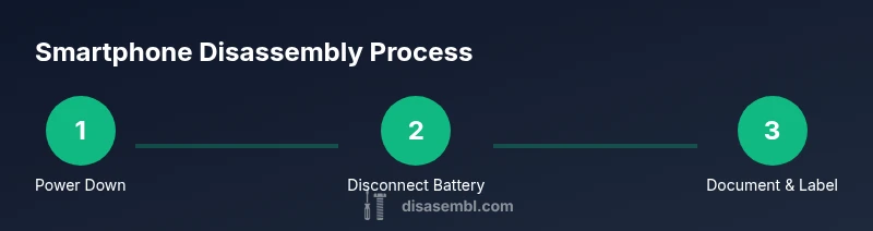 Process steps for smartphone disassembly